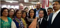  ?? ?? SAD NEWS: Councillor Vina Mithani (third from left) with other dignitarie­s