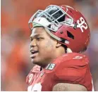  ?? MARK J. REBILAS/USA TODAY SPORTS ?? Alabama’s standout defensive lineman Quinnen Williams is ranked the No. 1 overall draft prospect by Ourlads.com.