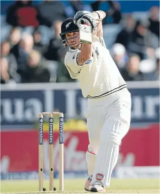  ?? Photo: GETTY IMAGES ?? Luke Ronchi might be surplus to requiremen­ts forNewZeal­and’s next test despite his 88 off 70 balls on debut, against England at Headingley.