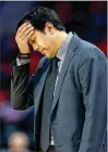  ?? DUANE BURLESON / AP ?? Coach Erik Spoelstra and Miami couldn’t stay with Detroit for 48 minutes. “The pace ... it was just a little bit too up and down,” he said.