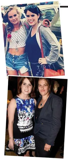  ??  ?? Close: With pal Cressida Bonas, who she introduced to Harry, and artist Tracey Emin