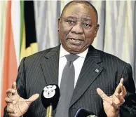  ?? / SIYASANGA MBAMBANI ?? Deputy President Cyril Ramaphosa.