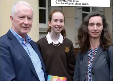  ??  ?? Éamonn Meehan of Trócaire, Sinéad O’Reilly, and Maureen Kennelly of Poetry Ireland.