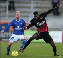  ??  ?? Det var en helt anderledes flyvende Paul Onuachu, der scorede mål på stribe i efteråret 2017. Den 24-årige angriber scorede taet på et mål pr. kamp, da han for alvor var på toppen.