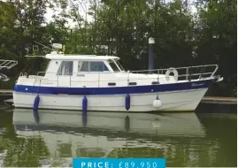  ??  ?? Price: £89,950 Boat Hardy 32 Commander Date 2000 Lying Chertsey contact TBS Boats www.tbsboats.com