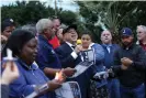  ??  ?? A vigil in New Orleans for those who died in New Orleans. Photograph: Gerald Herbert/AP