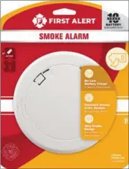  ?? IMAGE PROVIDED ?? Newer style smoke detectors with sealed, 10-year batteries cost more up front, but are less expensive over the long run because batteries don’t have to be replaced annually.