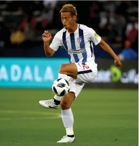  ?? EPA ?? Keisuke Honda says he and his Pachuca teammates do not know much about their Club World Cup semi-final opponent, Gremio, but will start studying