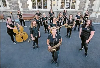  ??  ?? The All Girl Big Band from Christchur­ch is one of the main acts for this summer’s Nelson Jazz Festival from January 2-5.