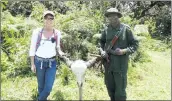  ?? Courtesy photo ?? Amy Daniels, left, traveled to Tanzania to reach the top of Mt. Kilimanjar­o to benefit the WiSH Foundation during mid-September.