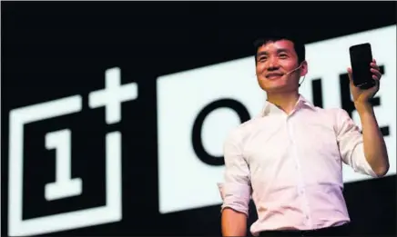  ?? REUTERS ?? Pete Lau, founder and CEO of China's smartphone company OnePlus, attends the launch of OnePlus 5 in Mumbai, India, on June 22, 2017.