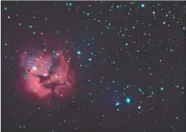  ?? Gary Ziertara ?? The Trifid Nebula is visible in fall.