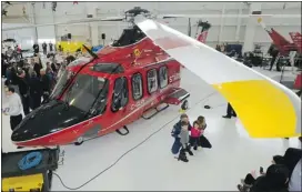  ?? Ed Kaiser/edmonton Journal ?? The new STARS air ambulance, the state-of-the-art AW139 helicopter, was unveiled Friday at Edmonton Internatio­nal Airport.