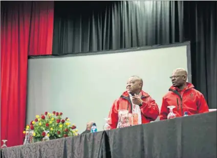  ?? Photos: Madelene Cronjé ?? Knives out: SACP general secretary Blade Nzimande and his deputy, Solly Mapaila, are among those who are increasing­ly voicing their frustratio­n with the ruling party. Mapaila alleged this week that the ANC was being controlled by the so-called premier league faction.
