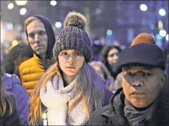  ??  ?? Vulnerable: Hundreds of Barnard students and community members mourn Tessa Majors, the freshwoman murdered in Morningsid­e Park.