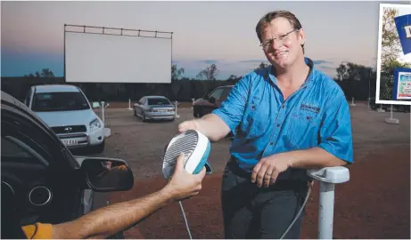  ??  ?? THAT’S ALL FOLKS: Tors Drive-in Cinema owner Steve Snell is closing the Charters Towers drive-in after operating it for 30 years.