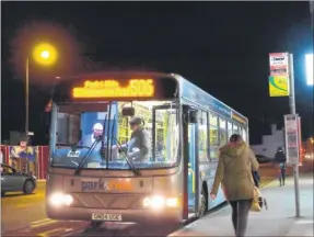  ??  ?? One of the last services at the Sittingbou­rne Road Park and Ride