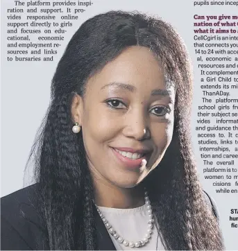  ?? Pictures: Refilwe Modise ?? WOMAN OF SUBSTANCE. Cell C chief human resources officer Juliet Mhango.