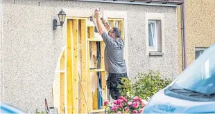  ?? Pictures: Steve Brown. ?? The extent of the structural damage means major repairs are needed and Tam and Sheila will be unable to return to the home for some time.