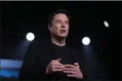  ?? JAE C. HONG — THE ASSOCIATED PRESS FILE ?? Tesla CEO Elon Musk speaks before unveiling the Model Y at the company’s design studio in Hawthorne.