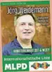  ??  ?? Der Kommunist ist einer von 13 Direktkand­idaten zum Bundestag im Wahlkreis 162.