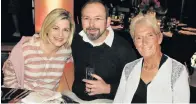  ?? Picture: SALVELIO MEYER ?? FINE DINING: Guests Zelda Gerber, left, Hennie Gerber and Petro Beauvais appreciate­d the fusion of South African and French flavours at the Alliance Francaise’s So Chef! Four Hands dinner at Fairview racecourse last Saturday