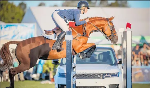  ??  ?? Samantha Carrington in action at Horse of the Year.