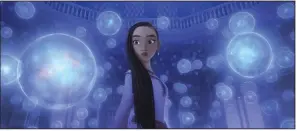  ?? (Disney via AP) ?? Asha, voiced by Ariana DeBose, is shown in a scene from Disney’s new animated film "Wish."