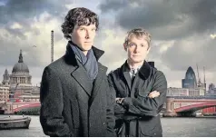  ??  ?? Screen hit Moffat worked on Sherlock, which starred Benedict Cumberbatc­h and Martin Freeman, with Mark Gatiss