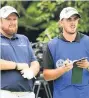  ??  ?? PRO AND BRO: Shane Lowry with caddie Alan