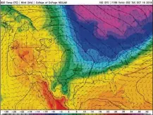 ?? CONTRIBUTE­D BY COLLEGE OF DUPAGE METEOROLOG­Y ?? For much of the last several weeks, the jet stream has been far to the north, flowing over Canada. But now, the jet stream is heading south, and so is the colder air.