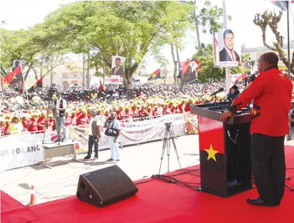  ?? KINDALA MANUEL | EDIÇÕES NOVEMBRO ?? Candidato do MPLA a Presidente da República disse acreditar que o povo do Moxico vai renovar a sua confiança no partido no poder