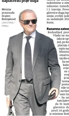  ?? LUKA STANZL/ PIXSELL ?? Ministar pravosuđa Dražen Bošnjakovi­ć