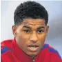  ??  ?? STARTER Young England striker Marcus Rashford