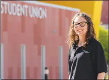  ?? BRIAN RAMOS ?? Rebecca Taylor, 49, will graduate from College of Southern Nevada on Monday with an associate degree and special recognitio­n from Nevada System of Higher Education.