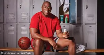  ??  ?? Magic Johnson for Uncle Bud’s