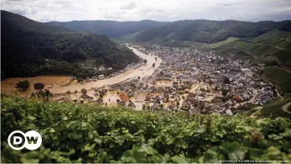  ??  ?? Massive flooding devastated towns and villages across western Germany