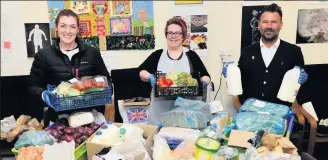  ??  ?? Food for thought The charity is often on the receiving end of generous donations. Pictured is a fantastic haul from the Manorview group