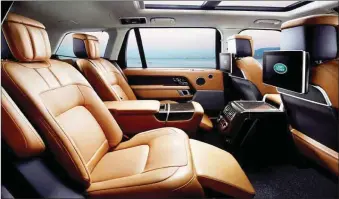  ??  ?? Interior of new Range Rover