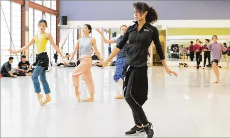  ?? COURTESY OF KIM KENNEY ?? Claudia Schreier praised company dancers’ skill and ability to quickly learn and perform her choreograp­hy with an “electric quality.”