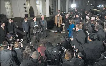  ?? SUSAN WALSH/AP ?? Chung Eui-yong, South Korea’s national security director, speaks to reporters at the White House on Thursday.