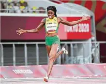  ?? EFE ?? Elaine Thompson-Herah fue la reina de la velocidad en Tokio.