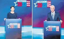  ?? Telemundo 51 and NBC 6 ?? Agricultur­e Commission­er Nikki Fried and U.S. Rep. Charlie Crist are locked in a fierce battle to win the Democrat nomination for governor in the Aug. 23 primary election.