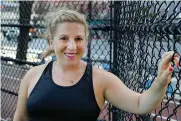  ?? Associated Press ?? ■ Lauren Wire, a 32-yearold publicist who lives in Manhattan, poses for a portrait before a fitness class