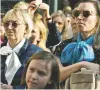  ?? JONAS EKSTRÖMER/TT VIA AP ?? Women gather Thursday in Stockholm in support of former Swedish Academy member Sara Danius, who stepped down last week amid an abuse scandal.