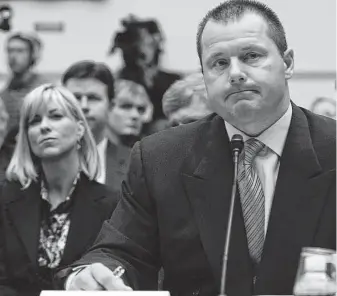  ?? Getty Images file photo ?? Former pitcher Roger Clemens proclaimed his innocence from using steroids before Congress in 2008. He was later indicted on perjury charges but was found innocent by a jury of his peers.