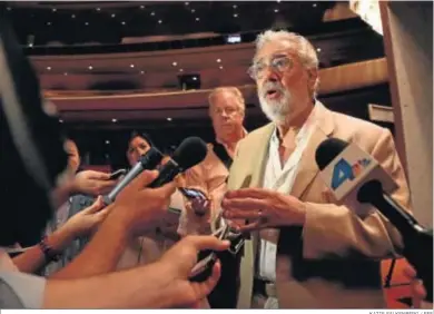  ?? KATIE FALKENBERG / EFE ?? Plácido Domingo, en la Ópera de Los Ángeles en una imagen del año 2013.