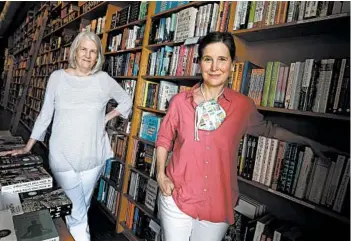  ?? MARK HUMPHREY/AP PHOTOS ?? Novelist Ann Patchett, right, and her business partner, Karen Hayes, at Parnassus Books in