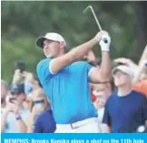  ??  ?? MEMPHIS: Brooks Koepka plays a shot on the 11th hole during the final round of the World Golf Championsh­ipFedEx St Jude Invitation­al at TPC Southwind on July 28, 2019. —AFP
