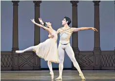  ?? Rhapsody ?? Dazzling deux: the Royal Ballet’s Francesa Hayward and Cesar Corrales in